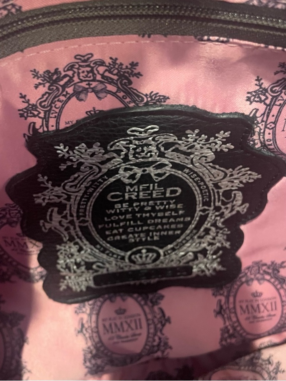 My Flat In London - Jan Hedrick Metallic Pewter Tote Bag with Crown Detail👑👑 - Picture 8 of 13